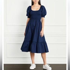 Hill House Home Louisa Nap Dress in Navy Cotton